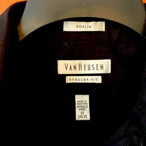 Van Heusen Men’s Black Button Up Formal Shirt